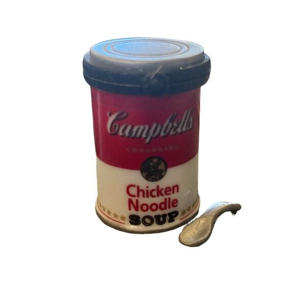 Campbell’s Chicken Soup PHB Porcelain Hinged Trinket Box MCF W/ Spoon Midwest - Picture 1 of 8